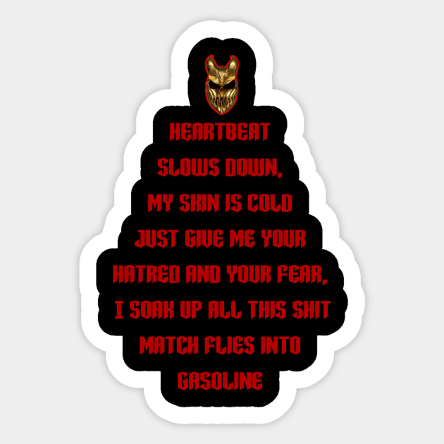 Demolishes Slaughter to prevail lyrics Sticker by ClipaShop